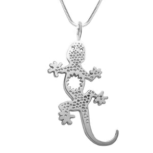 Sterling Silver Dainty Sun Lizard Gecko Necklace - Michele Benjamin - Jewelry Design Fine Jewelry Necklaces - Sterling Silver